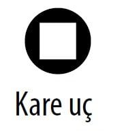 Kare Uçlu Bits Uçlar